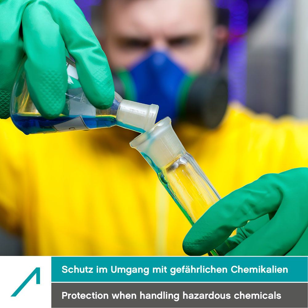 ACE Arbeitshandschuhe Heisenberg – Grösse M – Nitril, Grün, Chemikalienbeständig