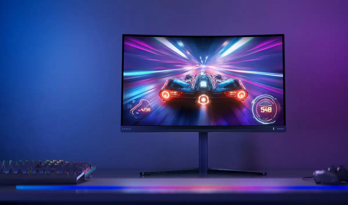 Philips Evnia 5000 27M2C5200W/00 – Monitor, 27", VA, 280 Hz, 300 cd/m², Gebogen, VESA 100 × 100, Schwarz