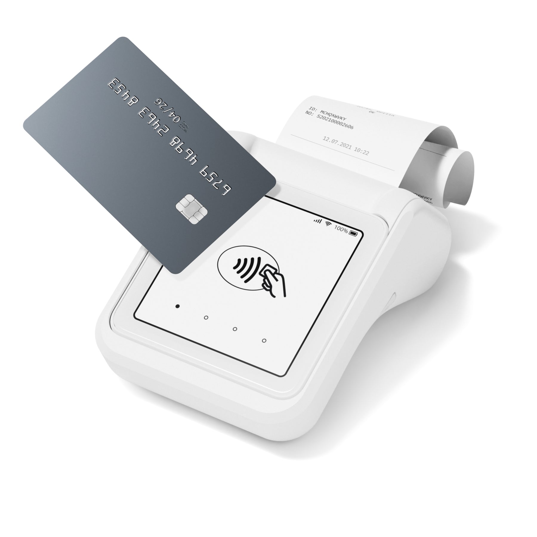 SumUp POS-Terminal mit Bondrucker – WLAN/4G, kontaktlos & EMV – weiss