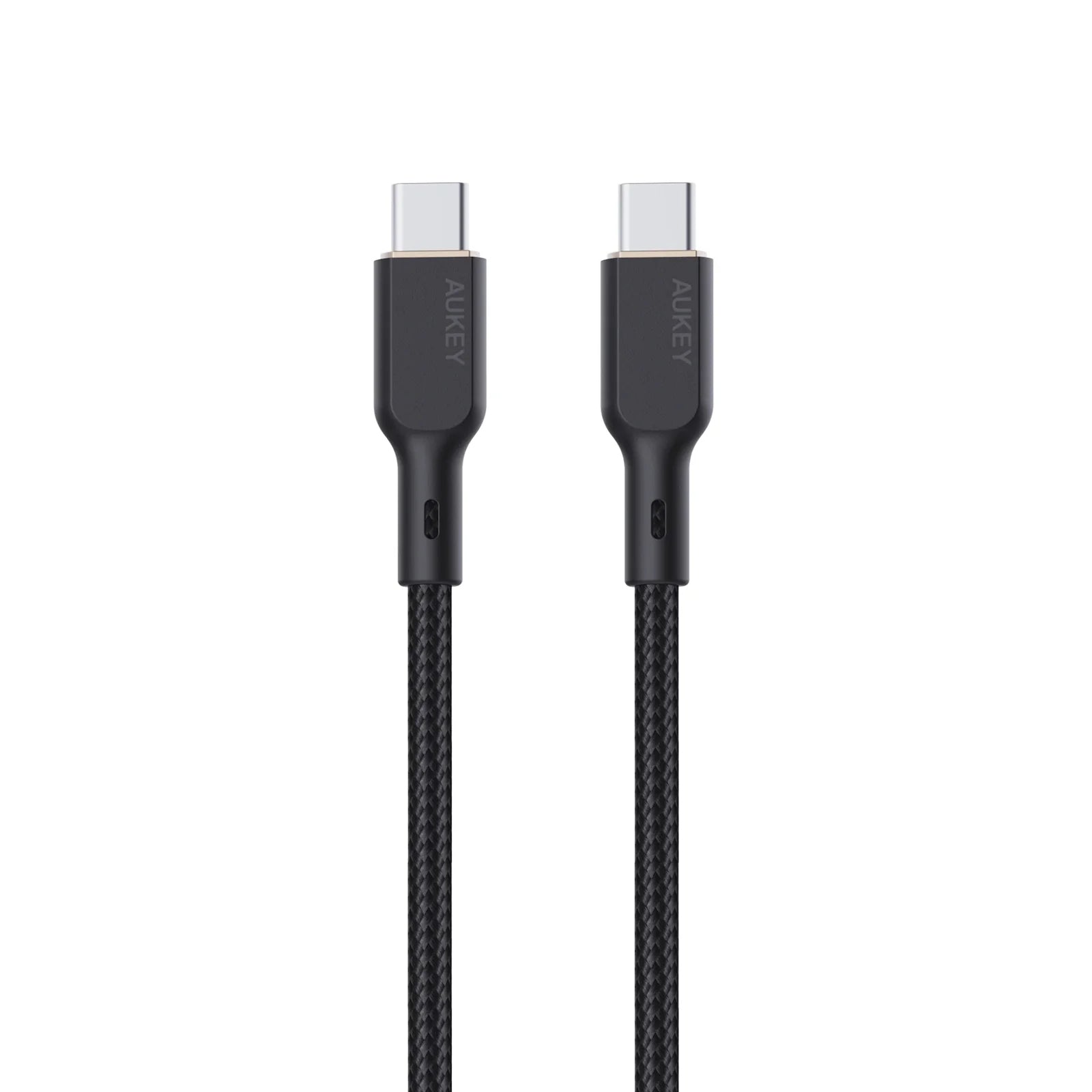 AUKEY USB-C-auf-USB-C-Kabel – USB 3.2 Gen 1 (5 Gbit/s) – 1 m – PD 100 W – Geflochten, Kevlar – Schwarz