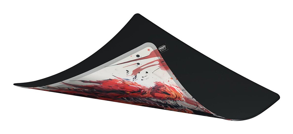 CHERRY XTRFY GP6 Hydrus – Gaming-Mauspad – 460 × 400 mm, Tuch, Gummi, Mehrfarbig, gestickte Kanten