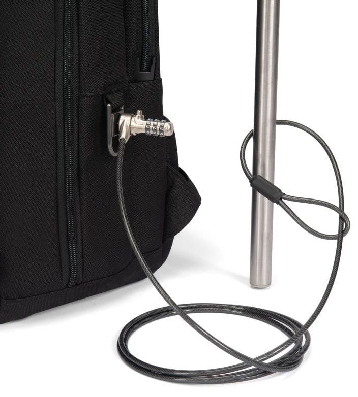 DICOTA Notebook-Rucksack bis 16" – abschliessbar, aus recycelten Materialien – Schwarz