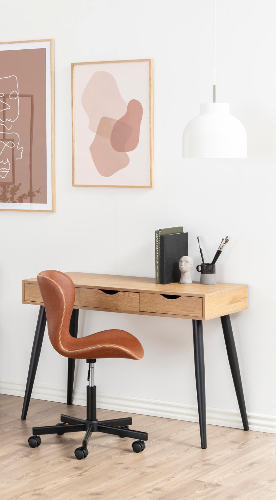 Actona AC Design Bürostuhl Batilda – braun, Kunstleder