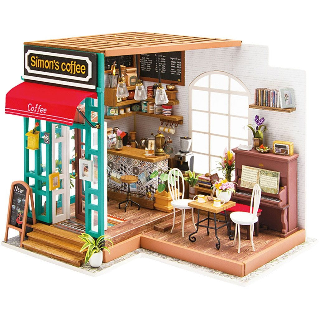 Creativ Company Bastelset – Kaffee-Motiv – aus Holz, mehrfarbig