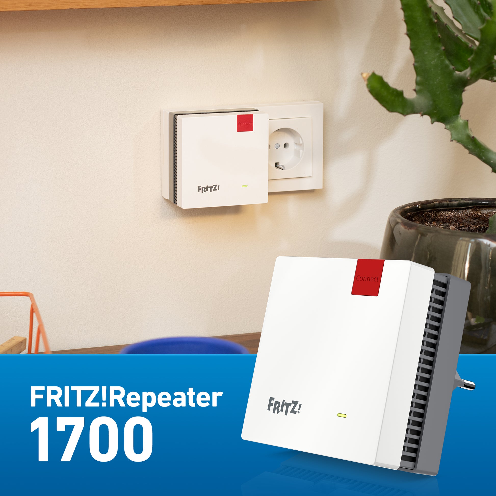 FRITZ! FRITZ Repeater 1700 – Access Point – Wi‑Fi 7 (2,4/5 GHz), 3,6 Gbit/s, Wand