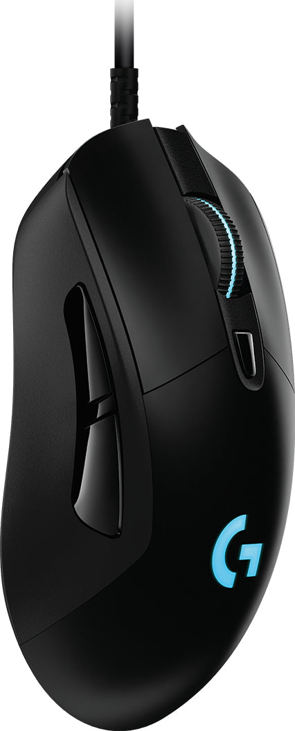 Logitech G G403 HERO – Gaming-Maus – Kabelgebunden (USB‑A), 25600 DPI, RGB-Beleuchtung, rechts, Schwarz