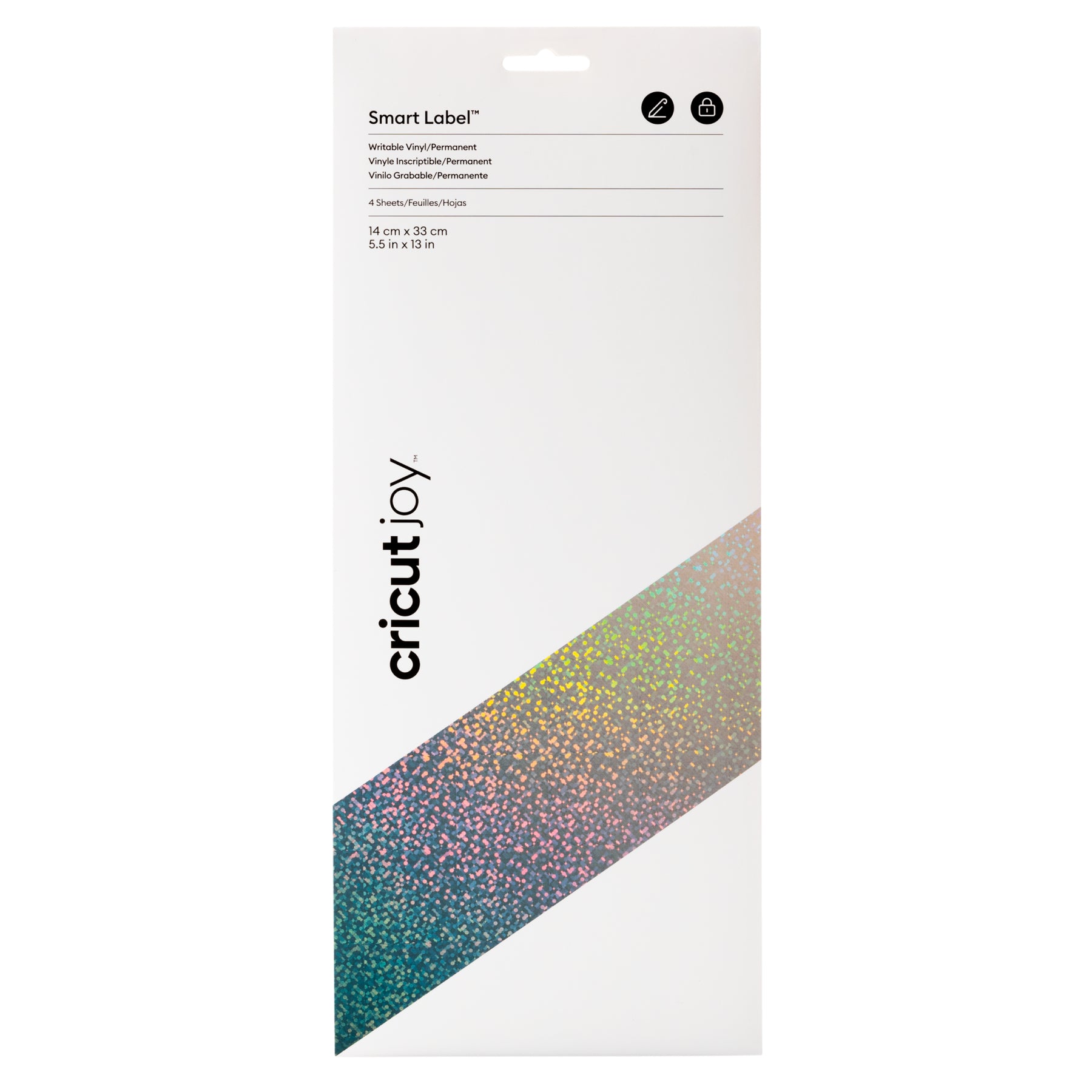 Cricut Holographische Transferfolie – Silber – 14 × 33 cm – für Cricut Joy Schneideplotter