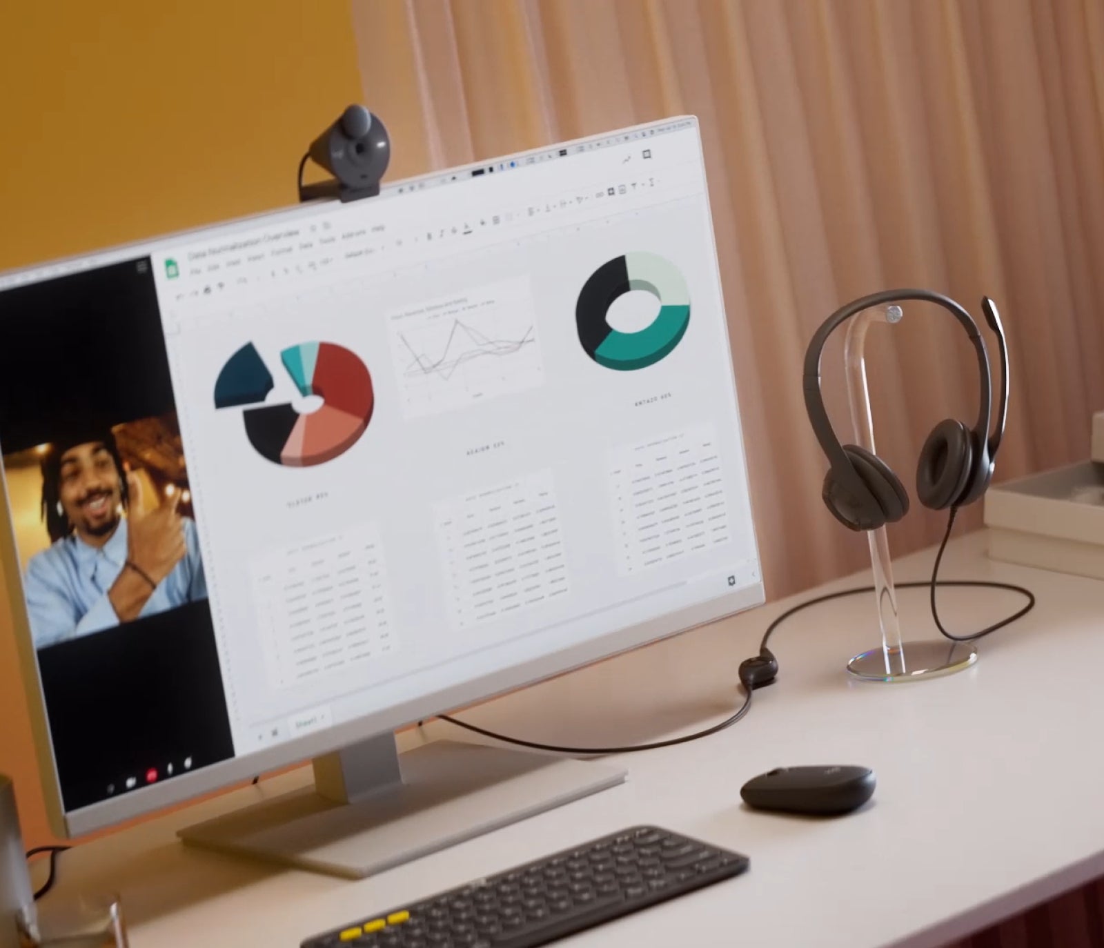 Logitech H390 Office-Headset – On-Ear, Stereo, Kabel, USB-A, Schwarz