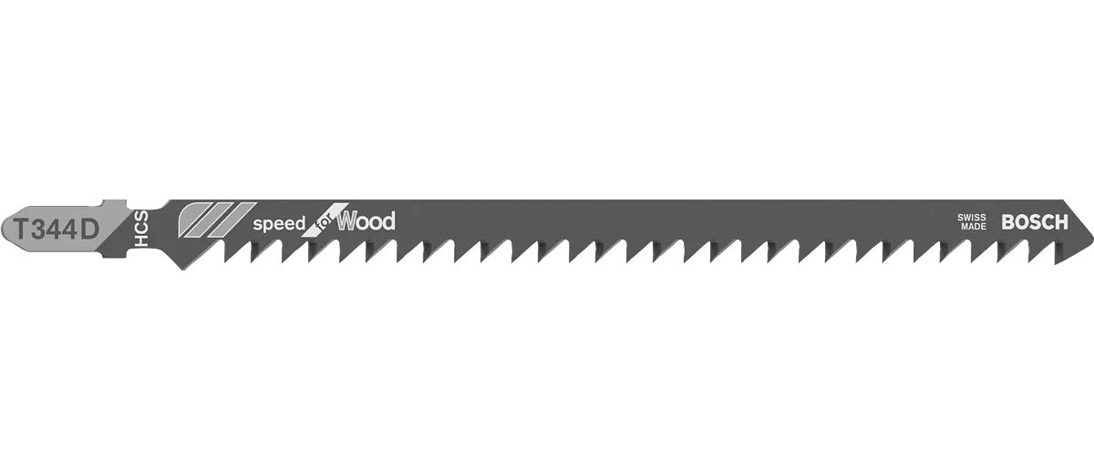 Bosch Professionelles Stichsägeblatt 152 mm HCS – Zahnteilung 4 mm – für Holz – 5 Stk