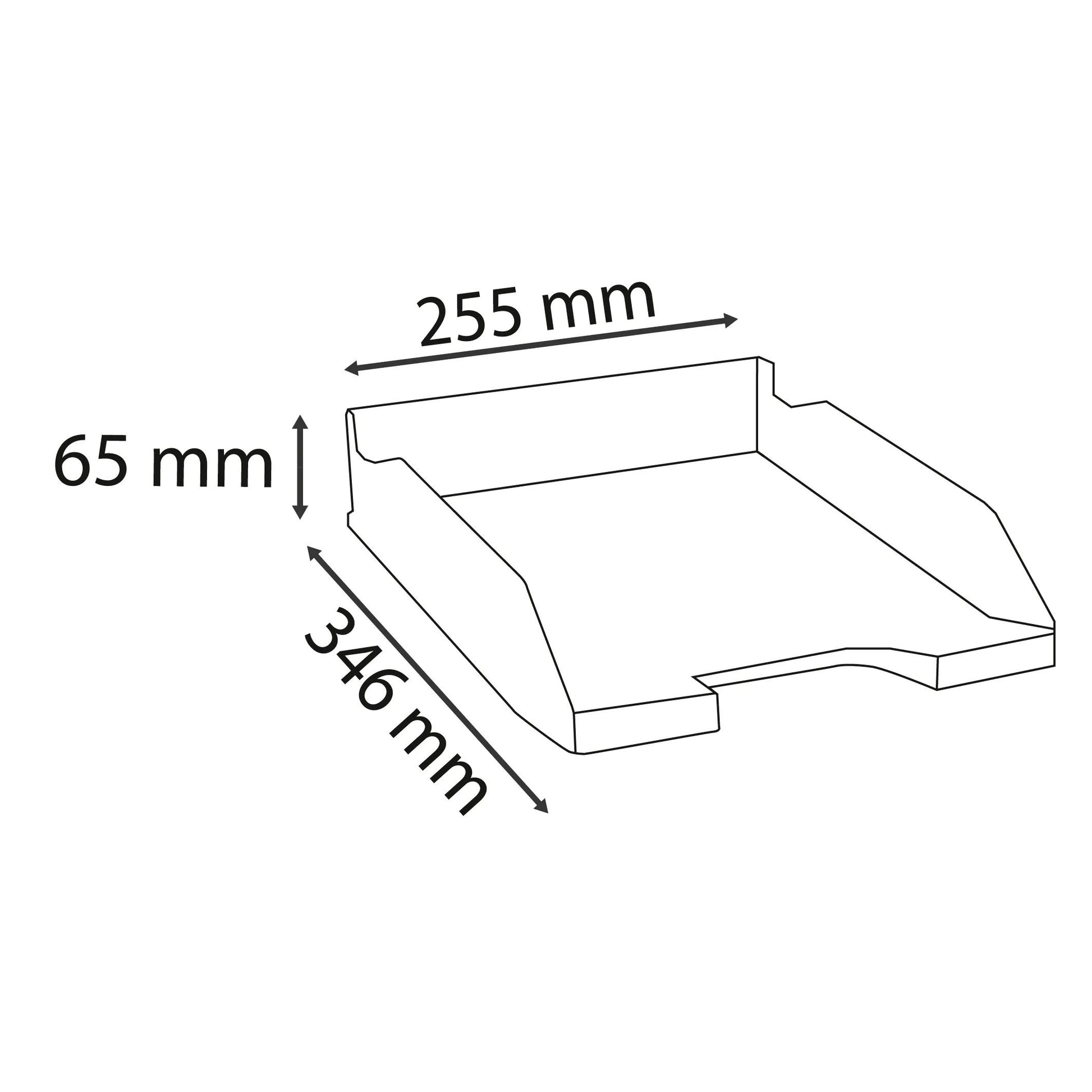Exacompta Neo Deco – Briefkorb für A4+, hoch, Polystyrol (PS), schwarz, 346 × 65 × 255 mm