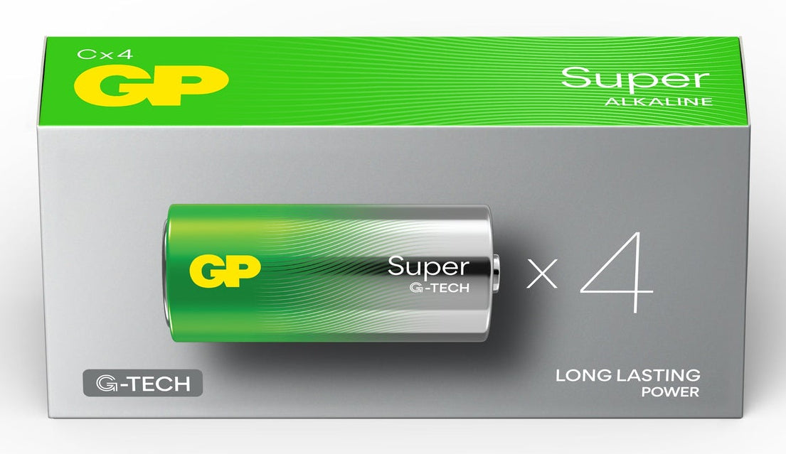 GP Batteries C Batterien, Alkaline, 1,5 V – 4 Stk.