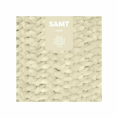 myBoshi Chenille Samt Wolle Weiss – 100 g, 100 m, Nadel 5 mm, 100% Polyester, 1 Stk.