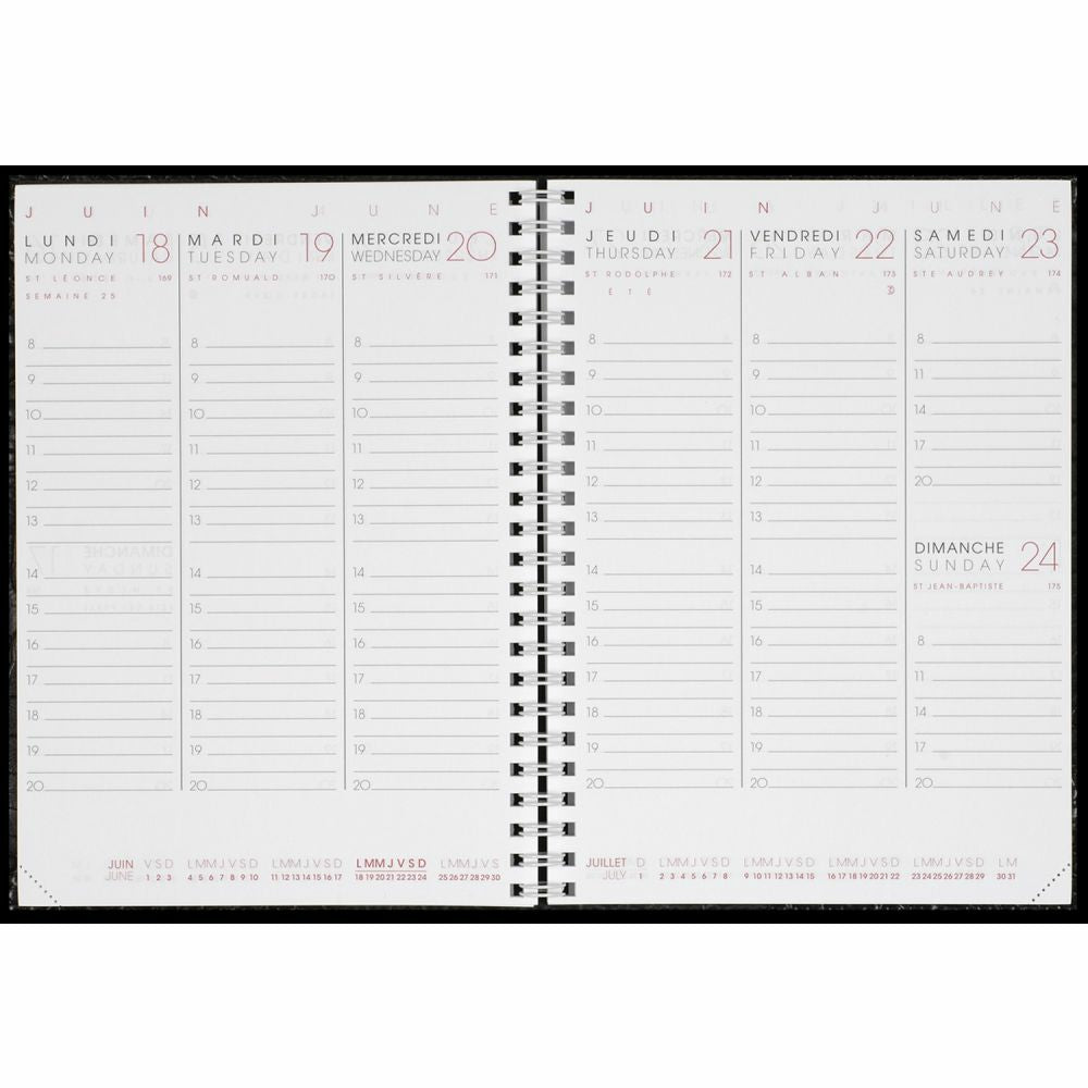 Quo Vadis Kalendereinlage 2027, 1 Woche/2 Seiten, 15,0 × 21,0 cm, für Agenda Moderne ABSEM