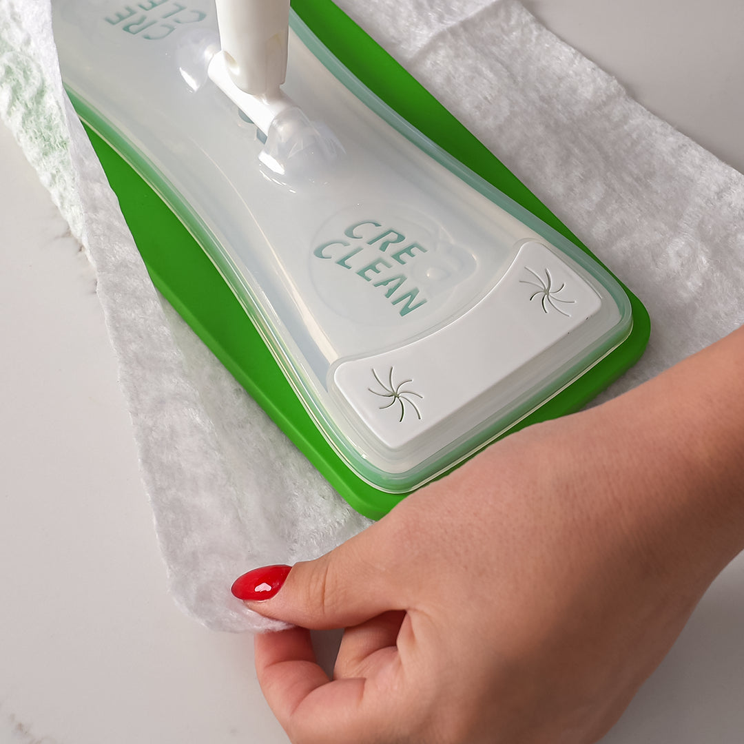 CREaCLEAN Flachwischer Boden-Starterkit XL – 37 cm – Aluminium, Polyester