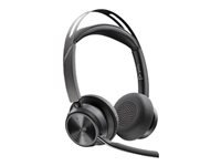Poly Voyager Focus 2 Office-Headset – On-Ear, Stereo, BT, ANC, MS Teams zertifiziert, mit USB-C-Dongle