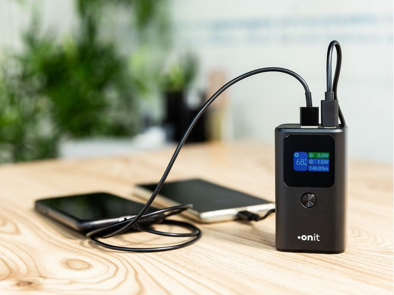 Onit Powerbank Pro 10000mAh PD Block Mini – 30 W PD, Anthrazit