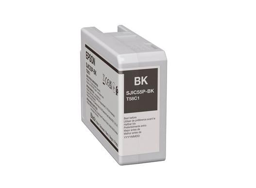 Epson SJIC55 Schwarz Tintenpatrone (Original) – für ColorWorks D6000Ae/D6000Pe, ColorWorks D6500Ae/D6500Pe