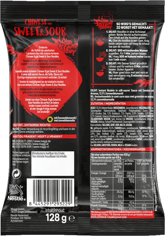 Maggi Magic Asia Instantnudeln süss-sauer Beutel – 128 g