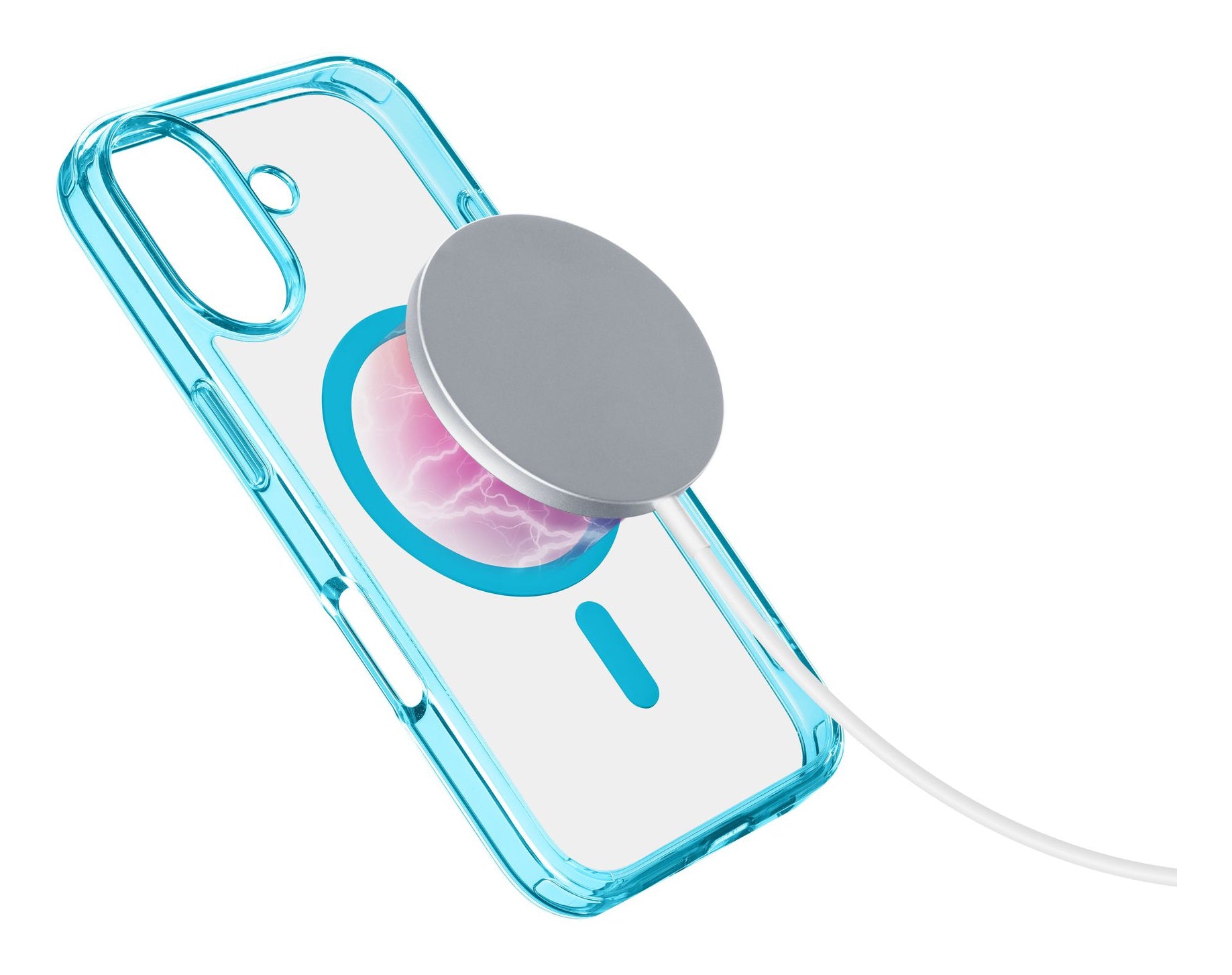 Cellularline Backcover – für Apple iPhone 16 Plus – hellblau – MagSafe-kompatibel