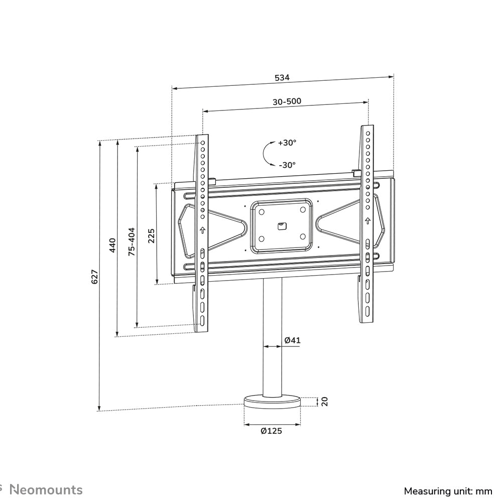 Neomounts TV-Ständer – DS42-430BL14, 32–55", VESA 100×100–400×400 mm