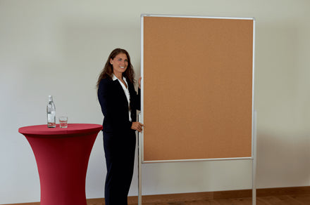 Franken Pinnwand – Kork, Alurahmen – 60 × 190 cm