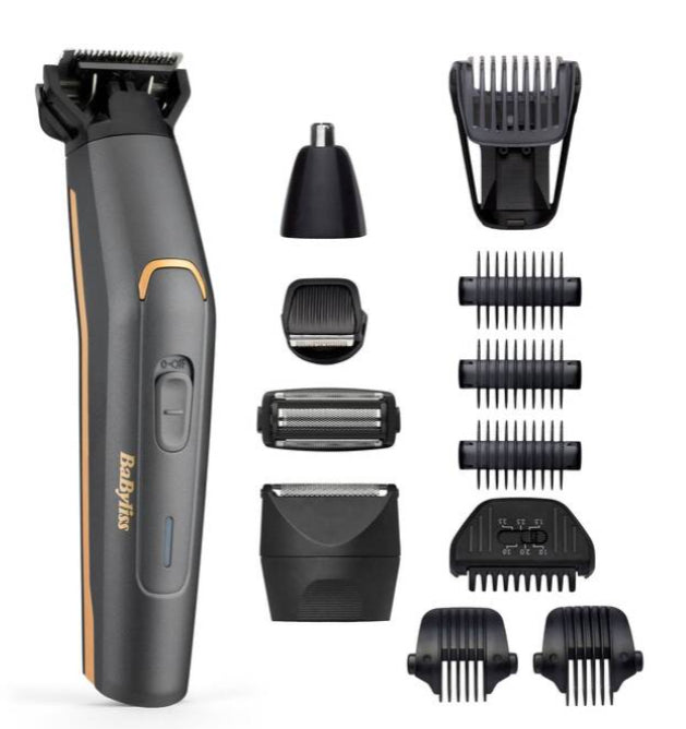 BaByliss Multitrimmer MT987E – kabellos, 70 Min Akku, 1–14 mm Schnittlänge – Graphit