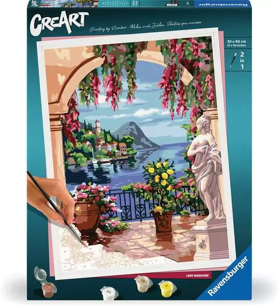 Ravensburger CreArt – Malen-nach-Zahlen-Set – Lago Maggiore – 30 × 40 cm – ab 14 Jahren