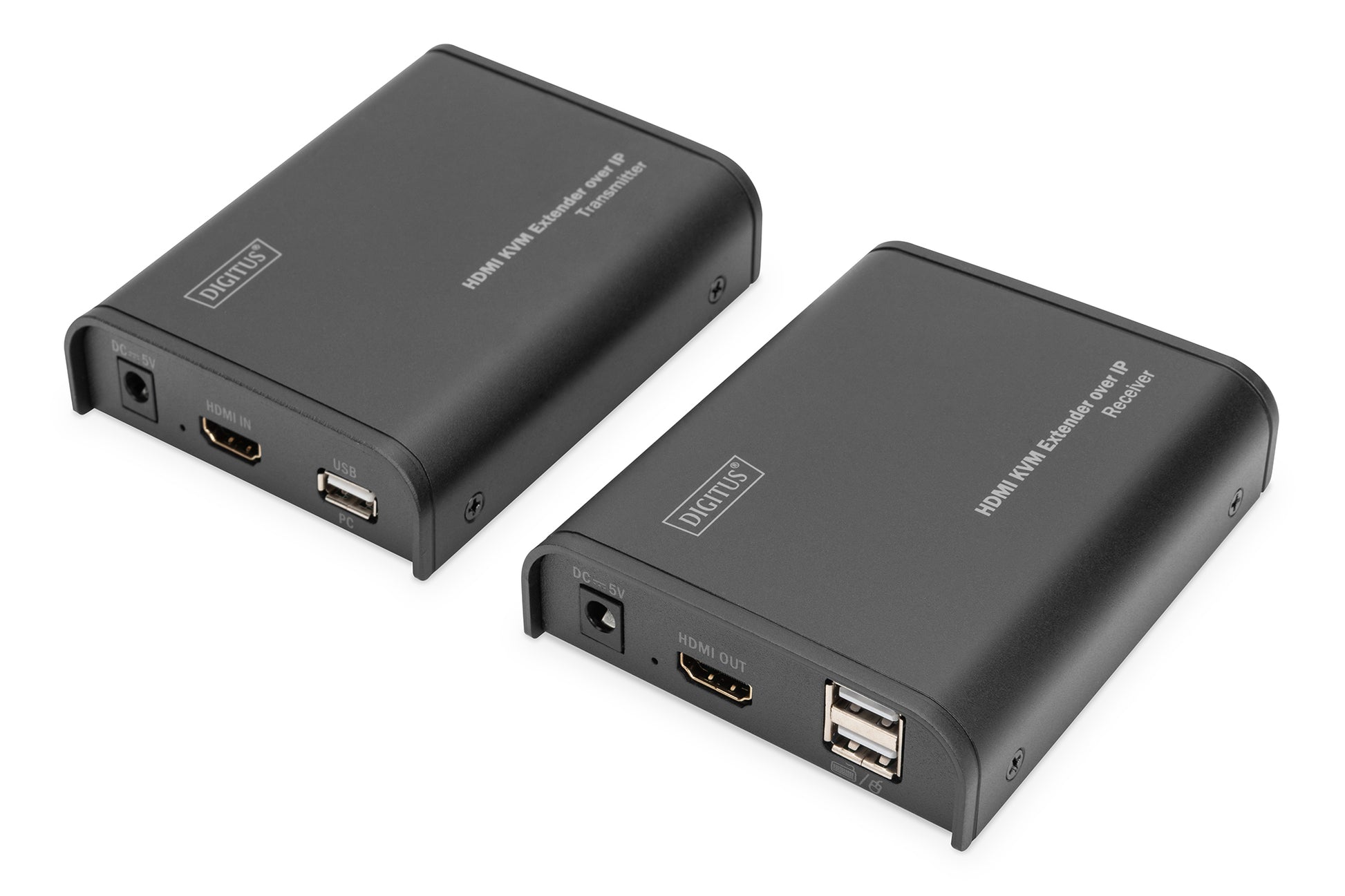 Digitus HDMI KVM-Extender über Cat5e/6 bis 80 m, 1080p (1920 × 1080), Sender und Empfänger