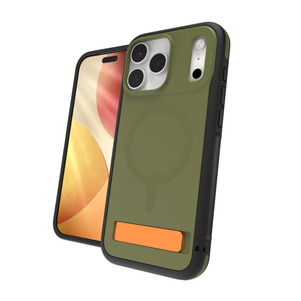 ZAGG Sedona Snap Backcover – für Apple iPhone 17 Pro Max, mit Ständer, Graphen, Grün, bis 4 m Sturzsicher
