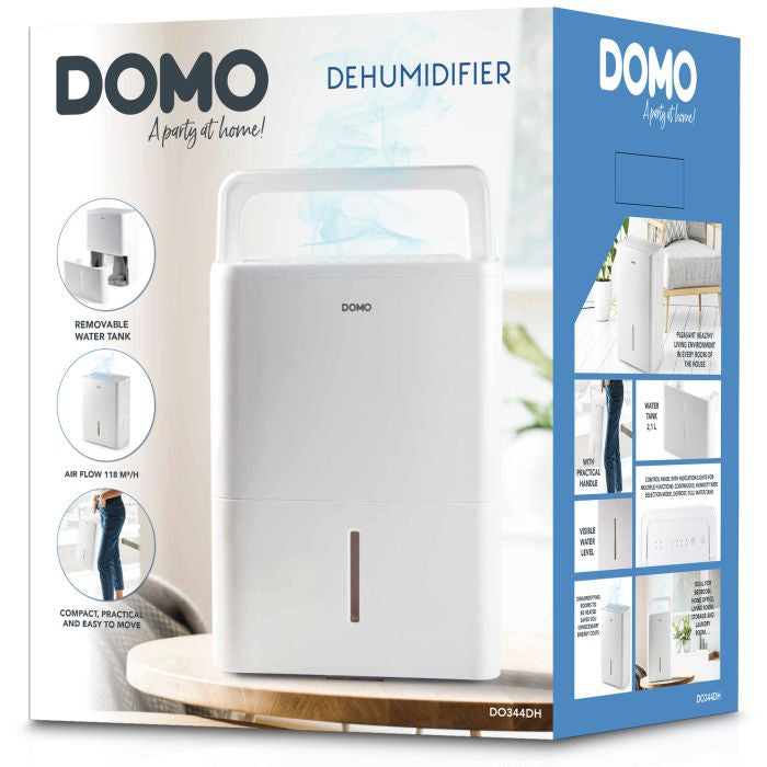 Domo Luftentfeuchter DO344DH – 12 L/24 h, bis 25 m², Tank 2,1 l