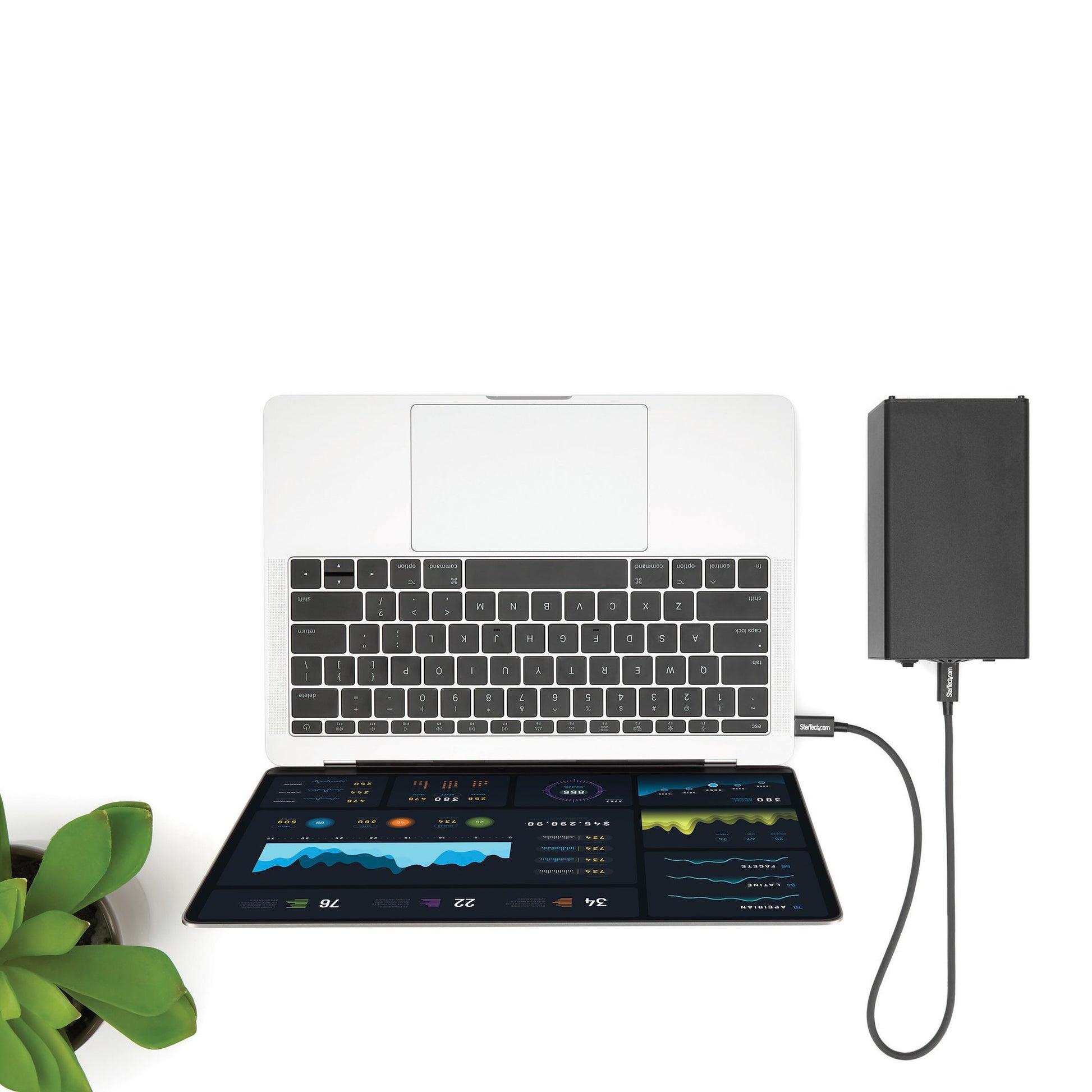 StarTech.com Thunderbolt 3 (USB-C) Kabel – 40 Gbit/s – 0,5 m – PD 100 W – Schwarz