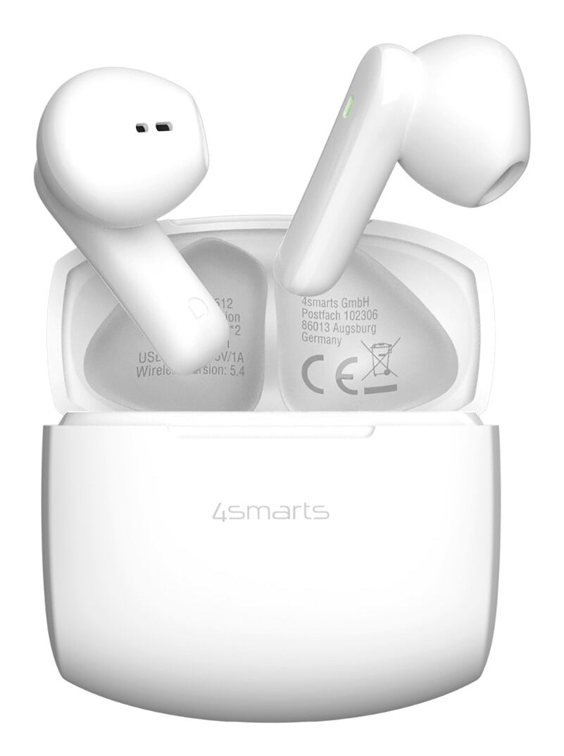 4smarts SkyBuds Air TWS In-Ear – Qi-Ladecase, Weiss, BT 5.4