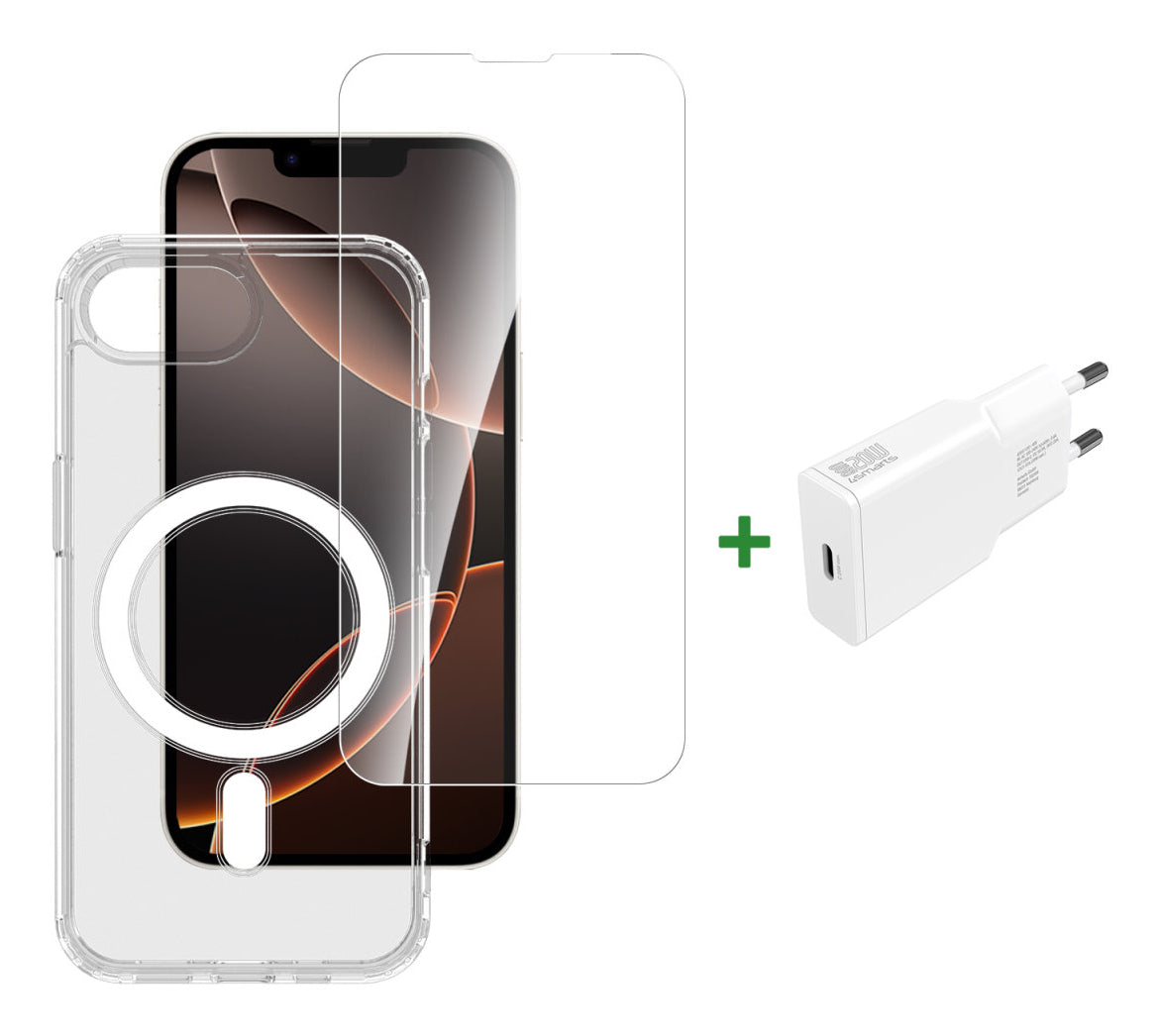 4smarts Displayschutz (Folie), Case Friendly – für iPhone 16e – mit Applikator