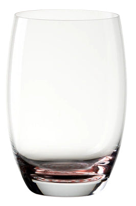 Lunasol Tumbler Optima – 460 ml, Ø 8,3 cm, Kristallglas, Rot/Transparent, spülmaschinenfest