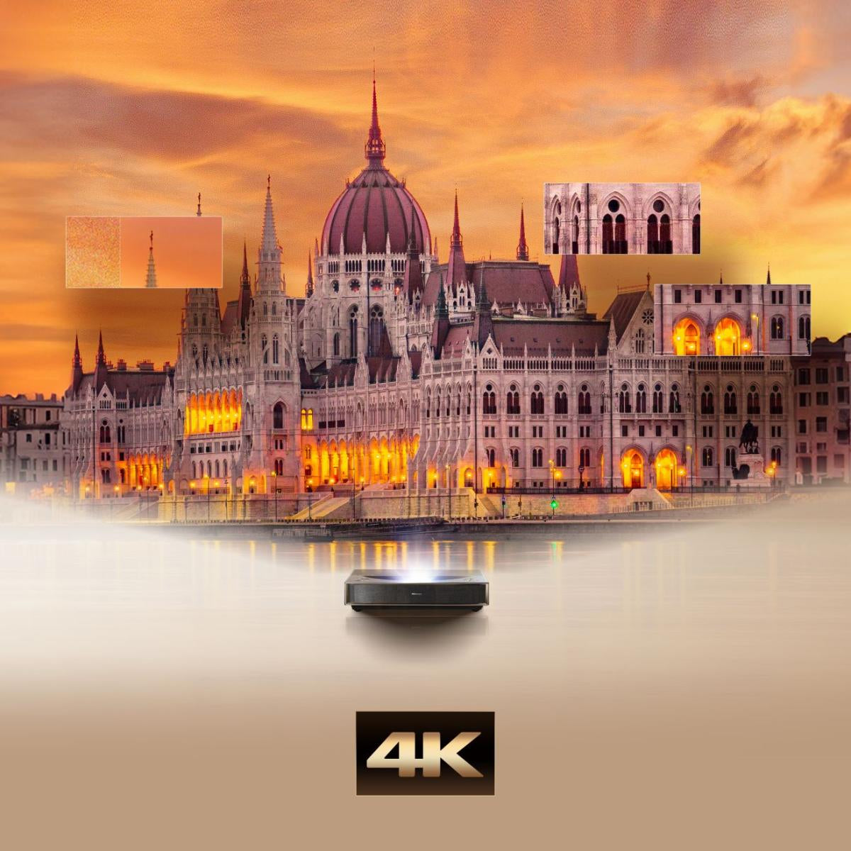 Hisense PT1 – Ultra-Kurzwurf DLP Laser, 4K UHD, 2500 ANSI Lumen, Smart