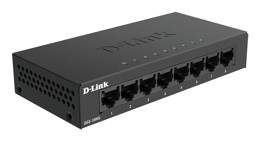 D-Link DGS-108GL/E – Unmanaged Switch – 8× 1G, Desktop