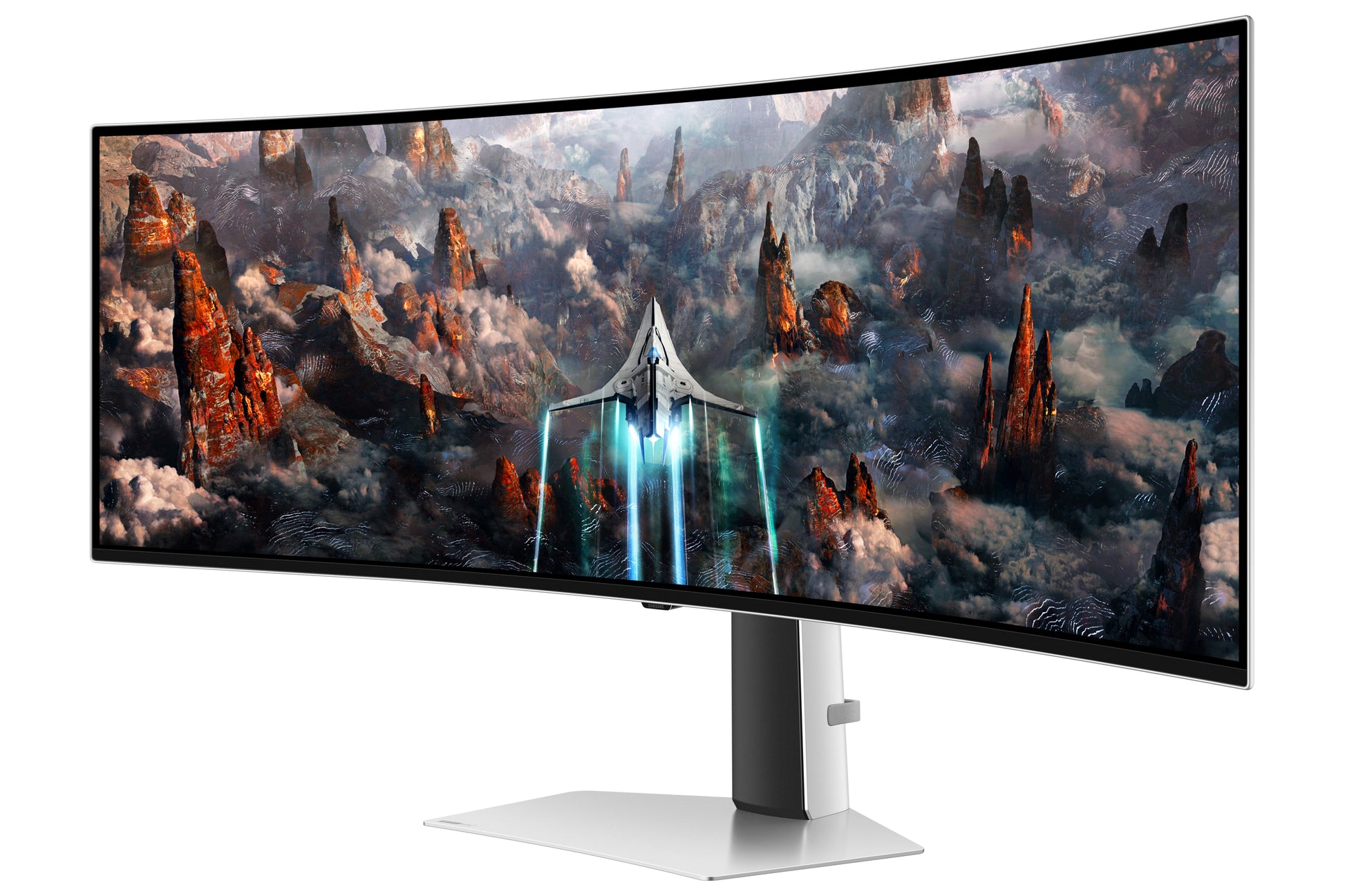 Samsung Odyssey OLED G9 (G93SC) – Monitor, 49", VESA 100 × 100, Silber