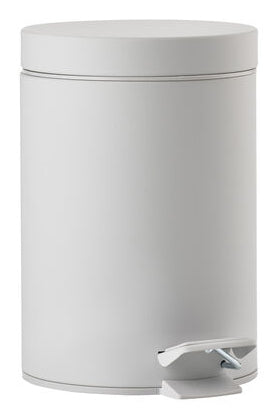 Zone Denmark Papierkorb Solo – 3 l – mit Deckel – Kunststoff, Hellgrau – Ø 170 × H 250 mm