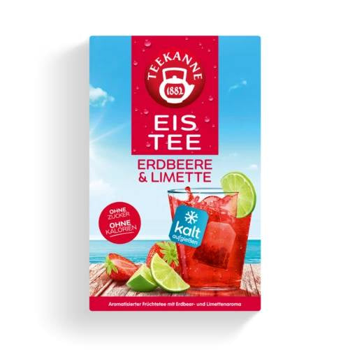 Teekanne Früchtetee Erdbeer & Limette – Teebeutel 18 Beutel