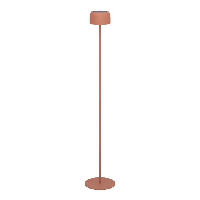 EGLO Stehleuchte Aussen – 120 cm, 270 lm, Warmweiss, 3000 K, IP44, Akku & Solar, Touch, USB-C, Braun, Stahl