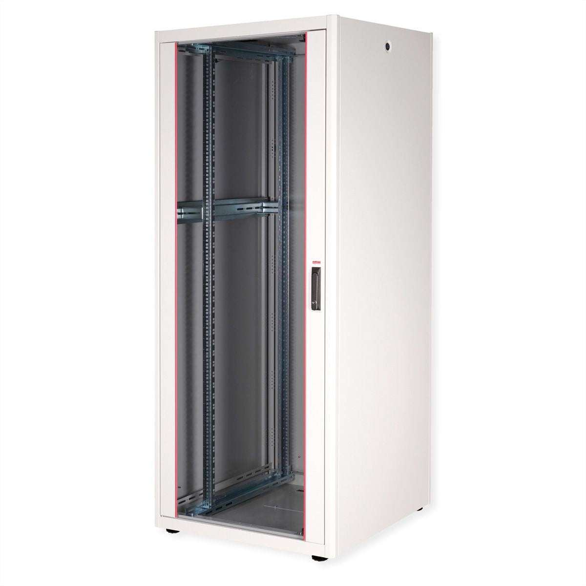 ROLINE Basic – 19" Netzwerkschrank 42U, IP20, abschliessbar, 800 × 800 × 2010 mm, lichtgrau, Stahl