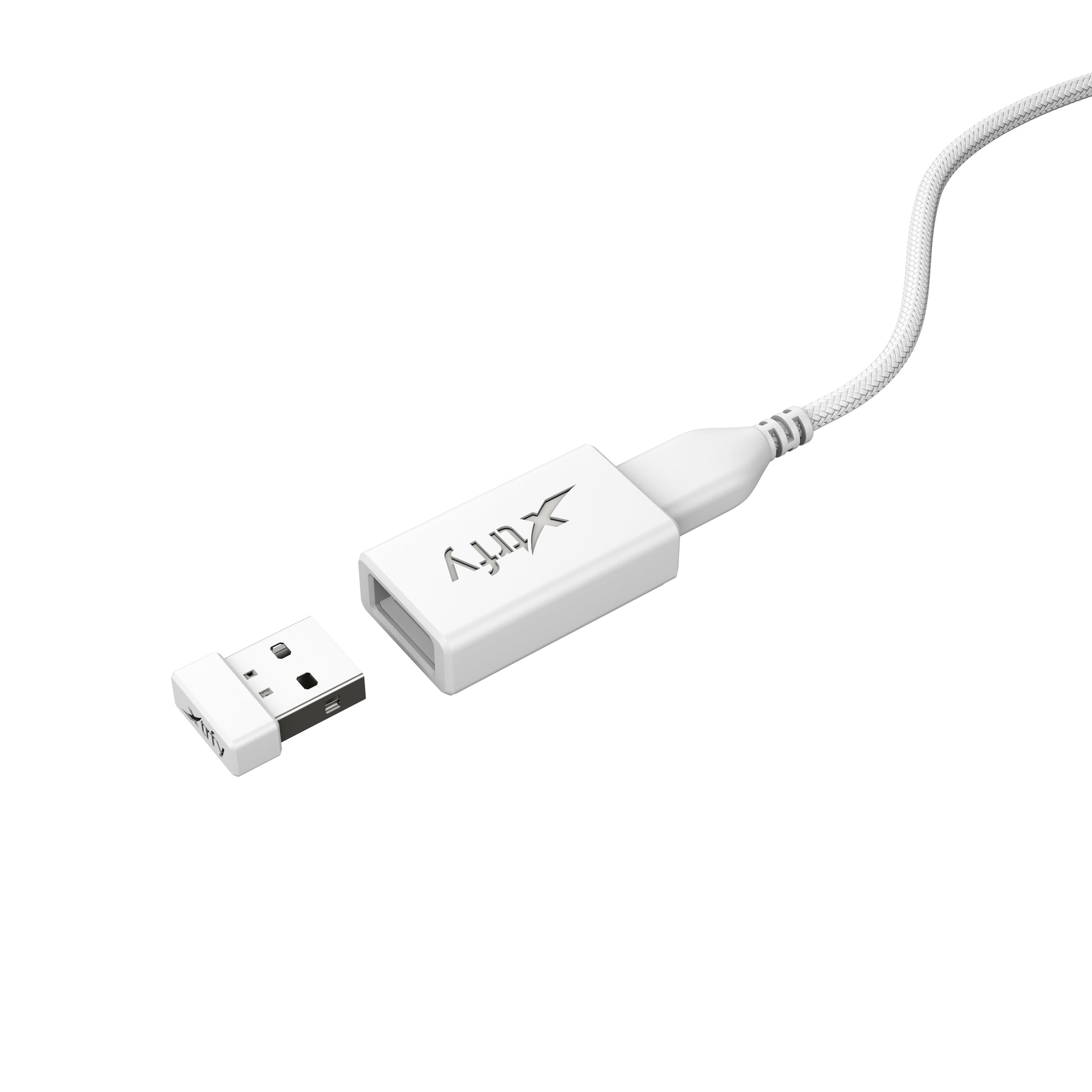 CHERRY XTRFY M42 – Gaming-Maus – Kabellos (2,4 GHz), 19000 DPI, RGB-Beleuchtung, beidhändig, Weiss