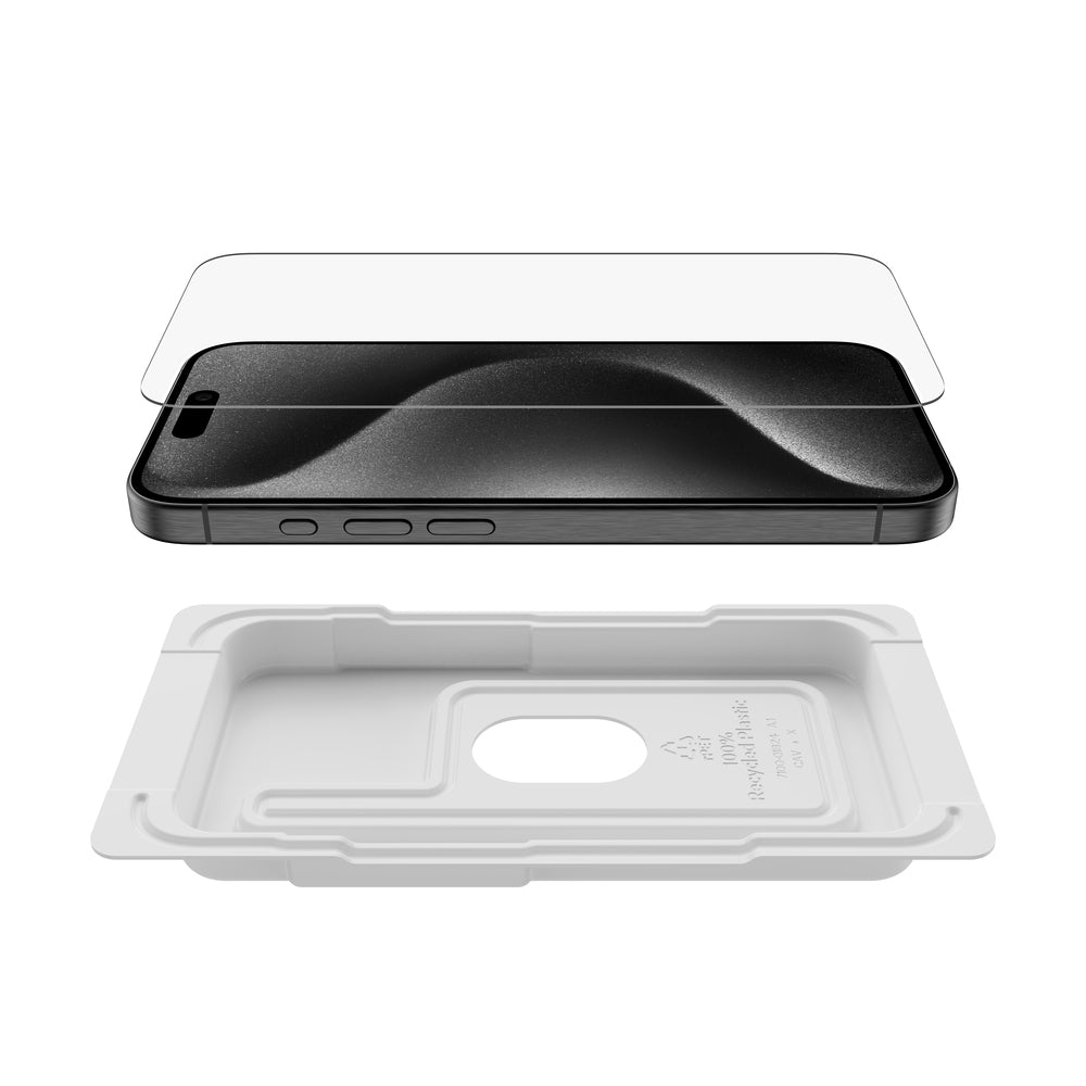 Belkin ScreenForce Tempered Glass Displayschutz – für Apple iPhone 16 Pro – gehärtetes Glas