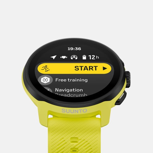 Suunto Run 46 mm GPS – Polyamid/Stahl Schwarz, Sportband, Limette, 50 m, für Android