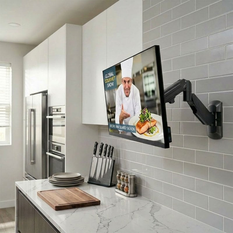 Lindy 40712 – Monitor-Wandhalterung – 13–32" – VESA 75×75/100×100 mm – bis 9 kg/Monitor – Schwarz