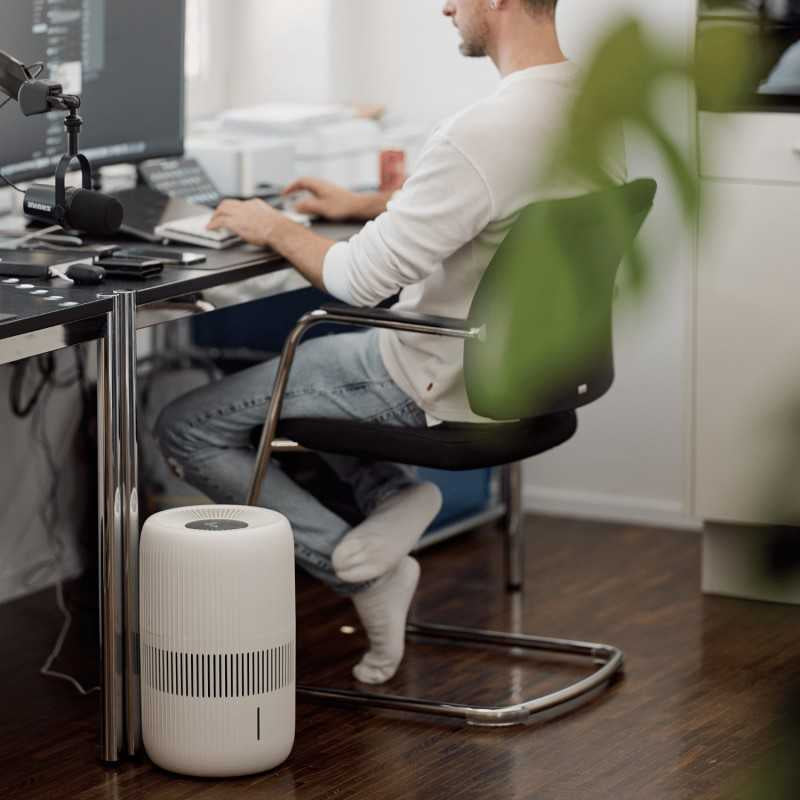 Ecofort ecoQ HumidAir E600+ Luftbefeuchter – Verdunster, 650 ml/h, 4 l Tank, bis 80 m², Hygrostat