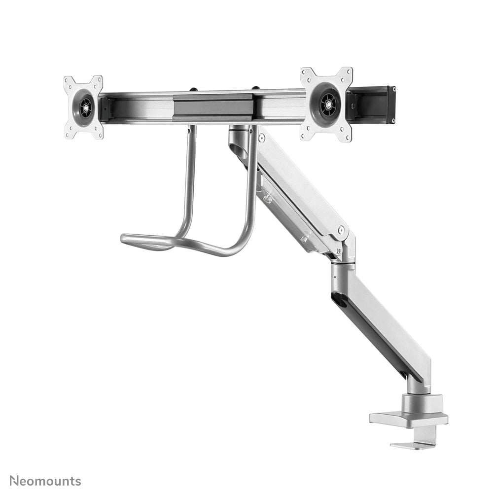 Neomounts NM-D775DXSILVER – Monitorarm Tischhalterung – Klemme/Durchführung – 2 Monitore – 10–32" – VESA 75×75