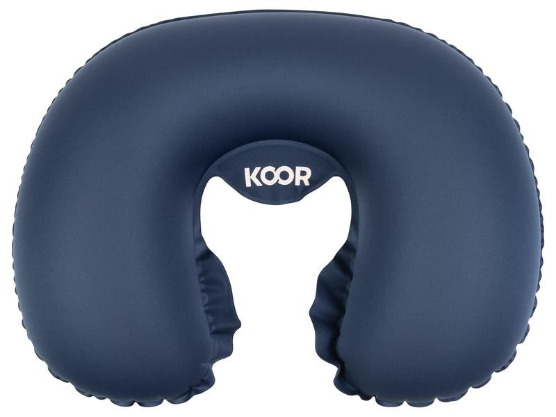 KOOR Reisekissen – aufblasbar, faltbar – 310×110×360 mm – Blau – Gummi