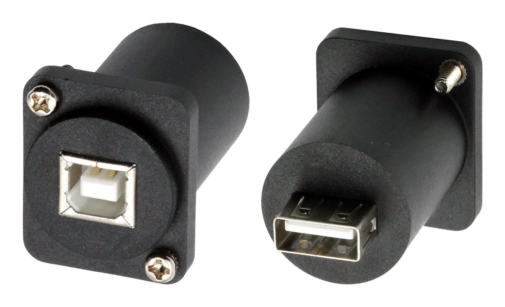 EXSYS EX-49157 Adapter USB-B Buchse zu USB-A Buchse – USB 2.0 (480 Mbit/s), Schwarz