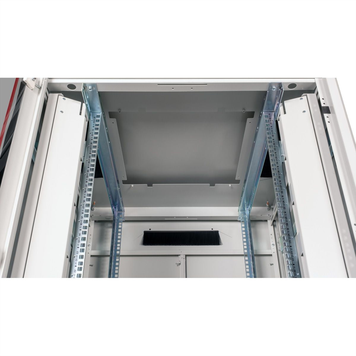 ROLINE Pro – 19" Netzwerkschrank 32U, IP20, abschliessbar, 800 × 800 × 1609 mm, lichtgrau, Stahl